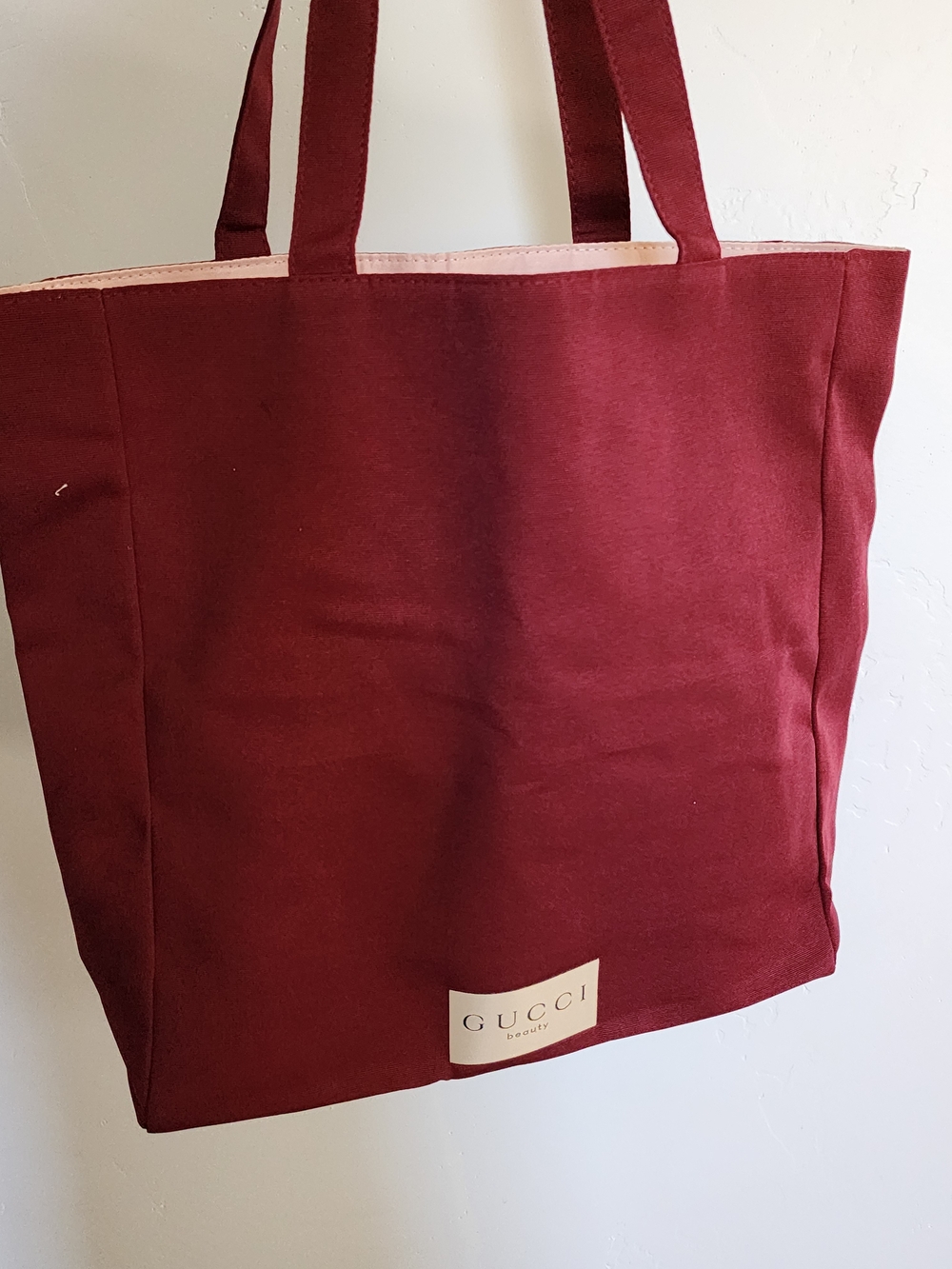 Burgundy Canvas Tote Bag